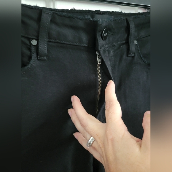 PAIGE Black Distressed Skinny Jeans - Picture 3 of 7